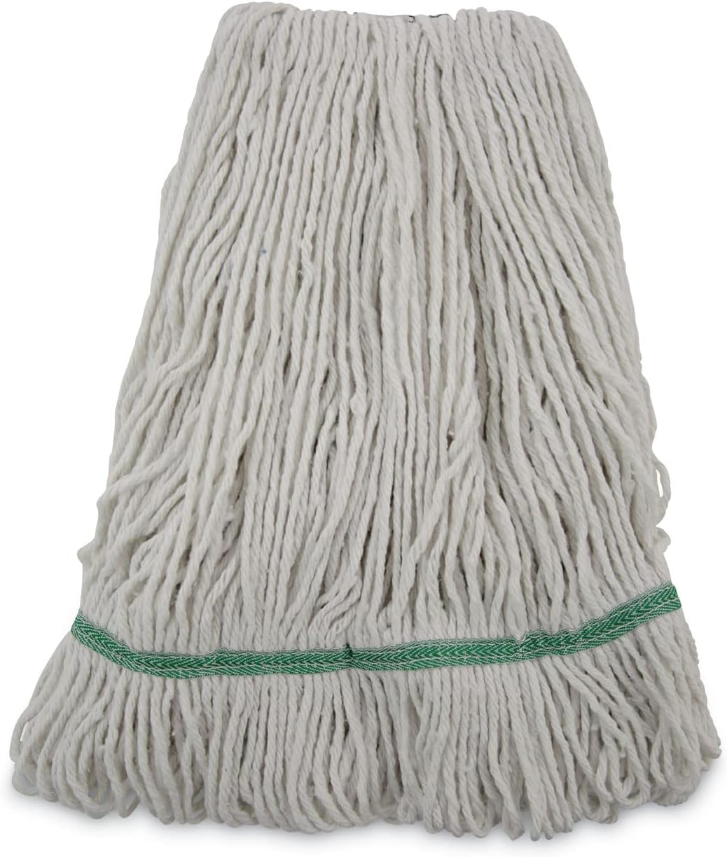 Boardwalk Mop Head, Premium Standard Head, Cotton/Rayon Fiber, Medium, White