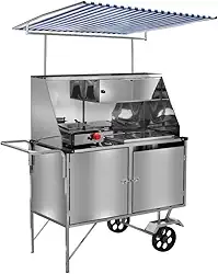 Carrinho de Cachorro Quente Luxo Inox com Toldo L09m/t Cefaz