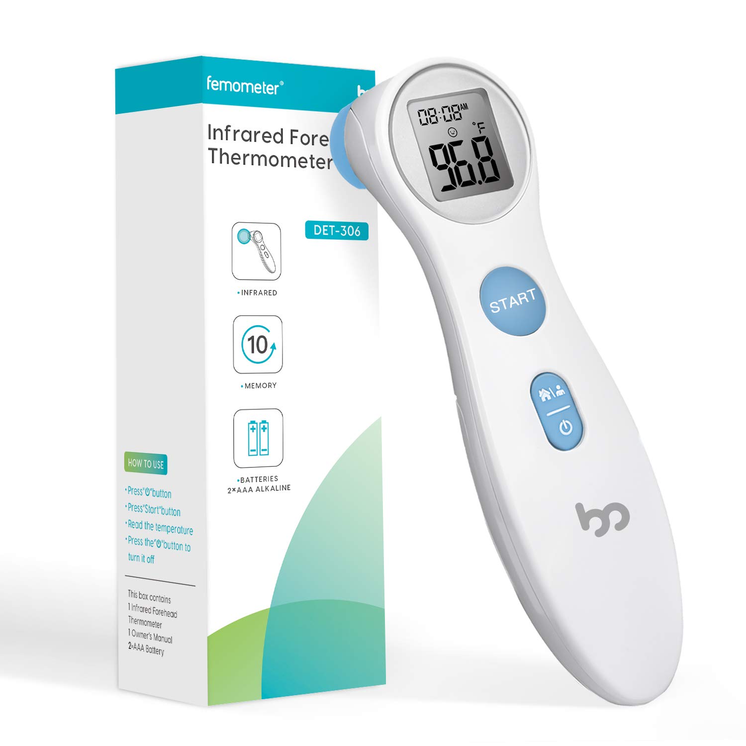 Forehead Thermometer for Fever Non-Touch, Digital Medical Thermometer for Baby, Kids, and Adult - Professional Infrared Temporal Fever Thermometer 1s Instant Accurate Reading [2020 New Model]