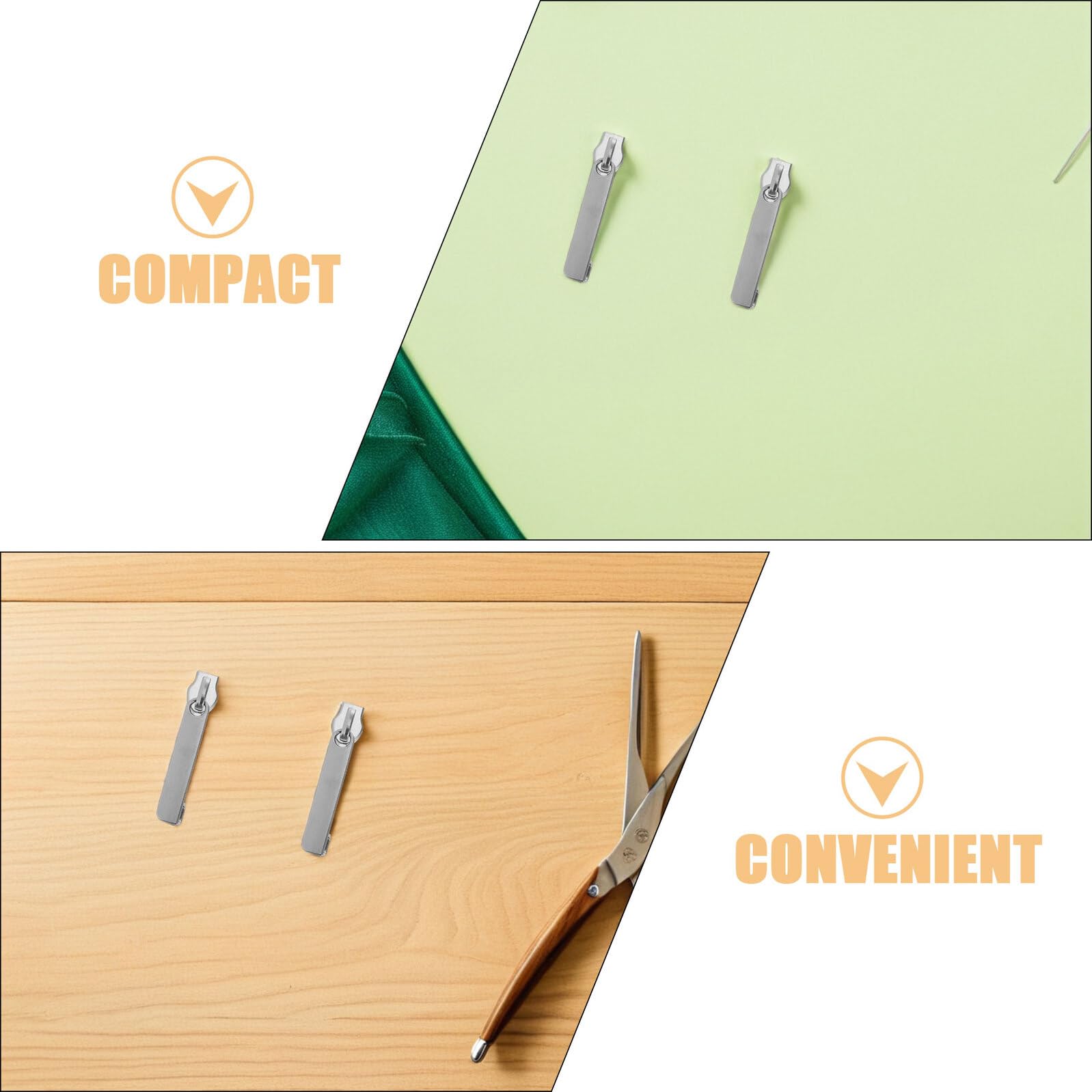 Cabilock 100 Piezas Tiradores de Cremallera Metálicos para Maleta y Mochila Sistema Doble Seguridad Resistente para Reemplazo Ergonómico Color Plata para Viajes Internacionales