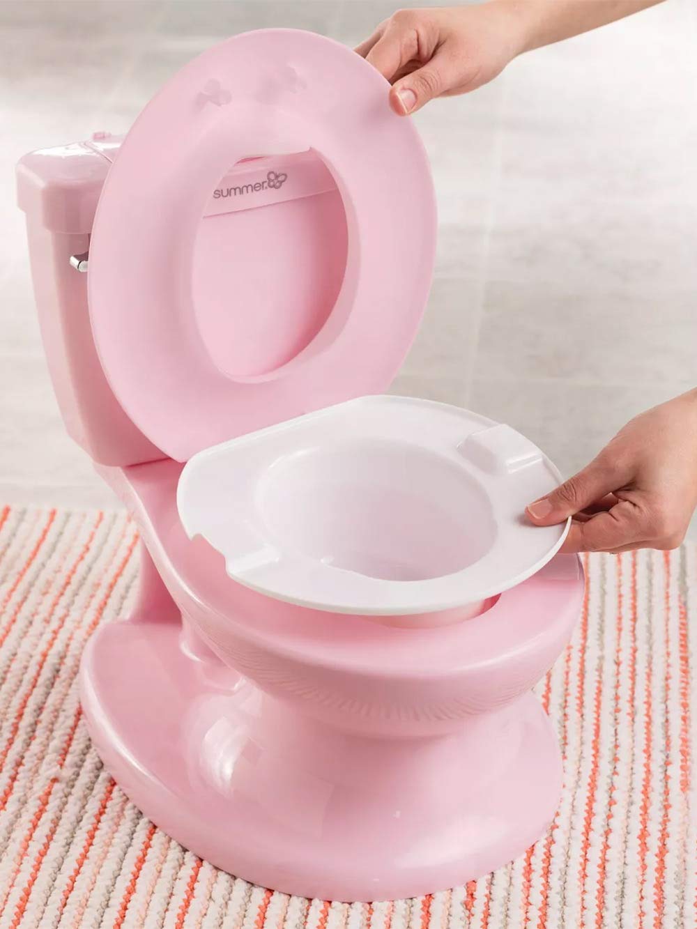 Amazon.com: Summer Infant My Size Potty, Pink Realistic Potty Training Toilet Looks and Feels Like an Adult Toilet Easy to Empty and Clean, 1 Count (Pack of 1) : Home & Kitchen