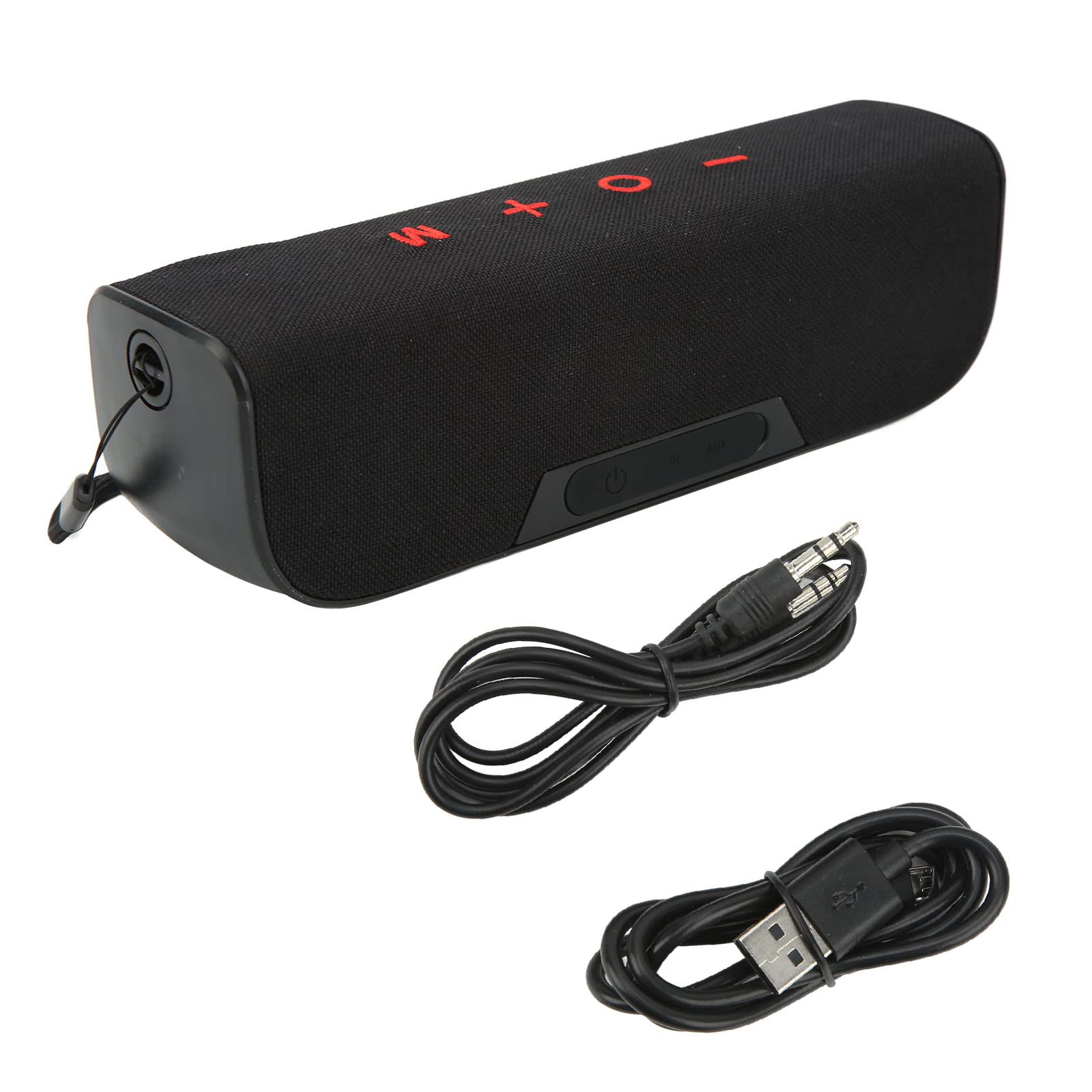 Acouto Altavoz Inalámbrico 10W IPX5 Impermeable FM AUX 3000mAh Micrófono Incorporado Altavoz Portátil para Acampar Al Aire Hogar Negro Rojo Seguro Confiable Que Utiliza Este IPX5 a Multi (Negro Rojo)