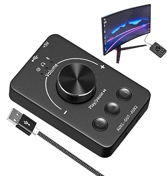 PC Volume Control Knob - USB Multimedia Volume Control Knob | Computer Sound Controller for Sophisticated Corner Processing Home, School, Work Area, Internet Cafe