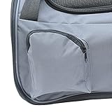 PawHut Hundetasche Auto Hundebox Transportbox Tragetasche Autositz Katze, 41 x 34 x 30 cm, Oxford Gewebe grau