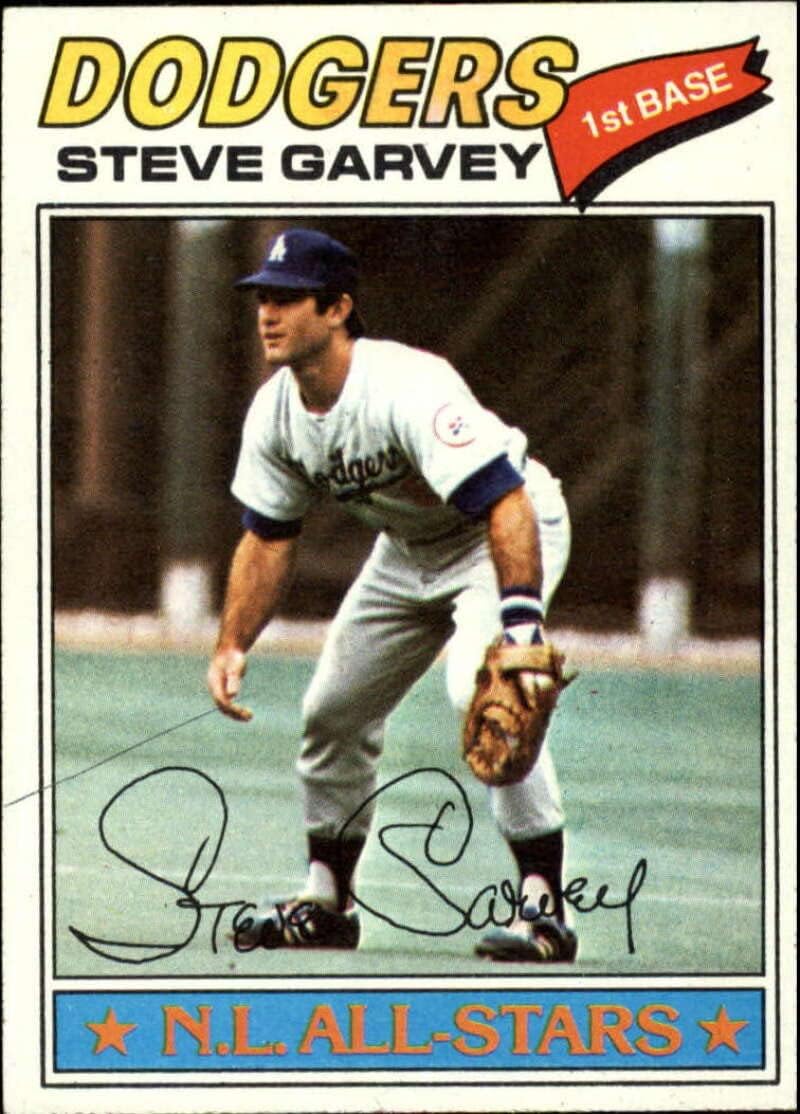 1977 Topps Baseball #400 Steve Garvey Los Angeles Dodgers Set Break 1 (See Scan for Actual MLB Trading Card you will receive)