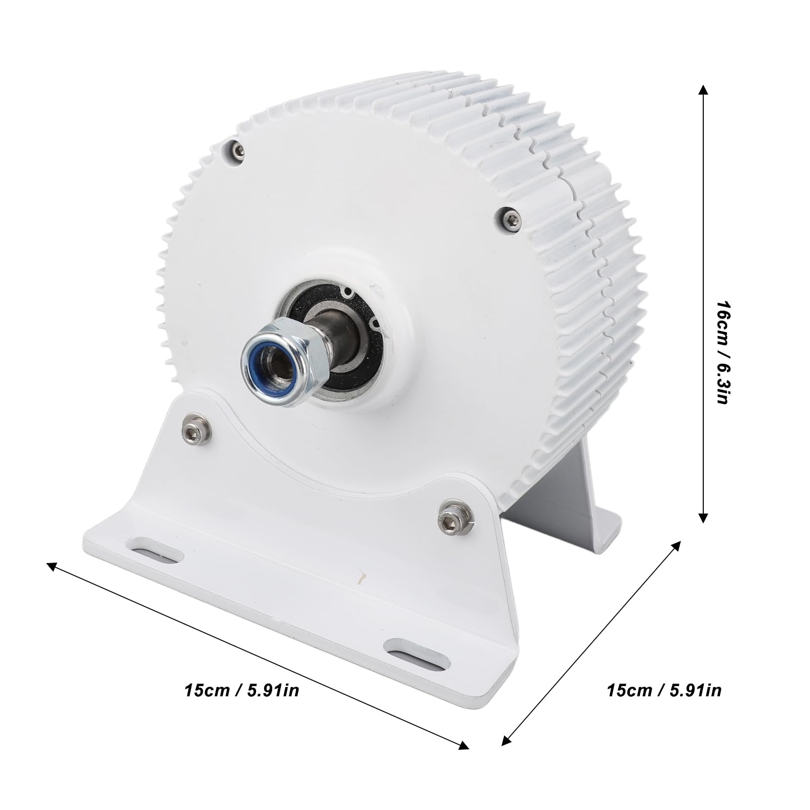 Generatore Trifase a Magneti Permanenti Design Affidabile a Risparmio Energetico per Uso Domestico Acciaio Al Carbonio 12V per Turbine Eoliche Verticali o Orizzontali (300W)