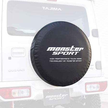 Amazon Monster Sport スペアタイヤカバー Msロゴ 車種専用設計 ジムニー Jb64w スペアタイヤ用 タイヤカバー 防水 防塵 劣化防止 保管 収納 7711 5500m 車 バイク 車 バイク