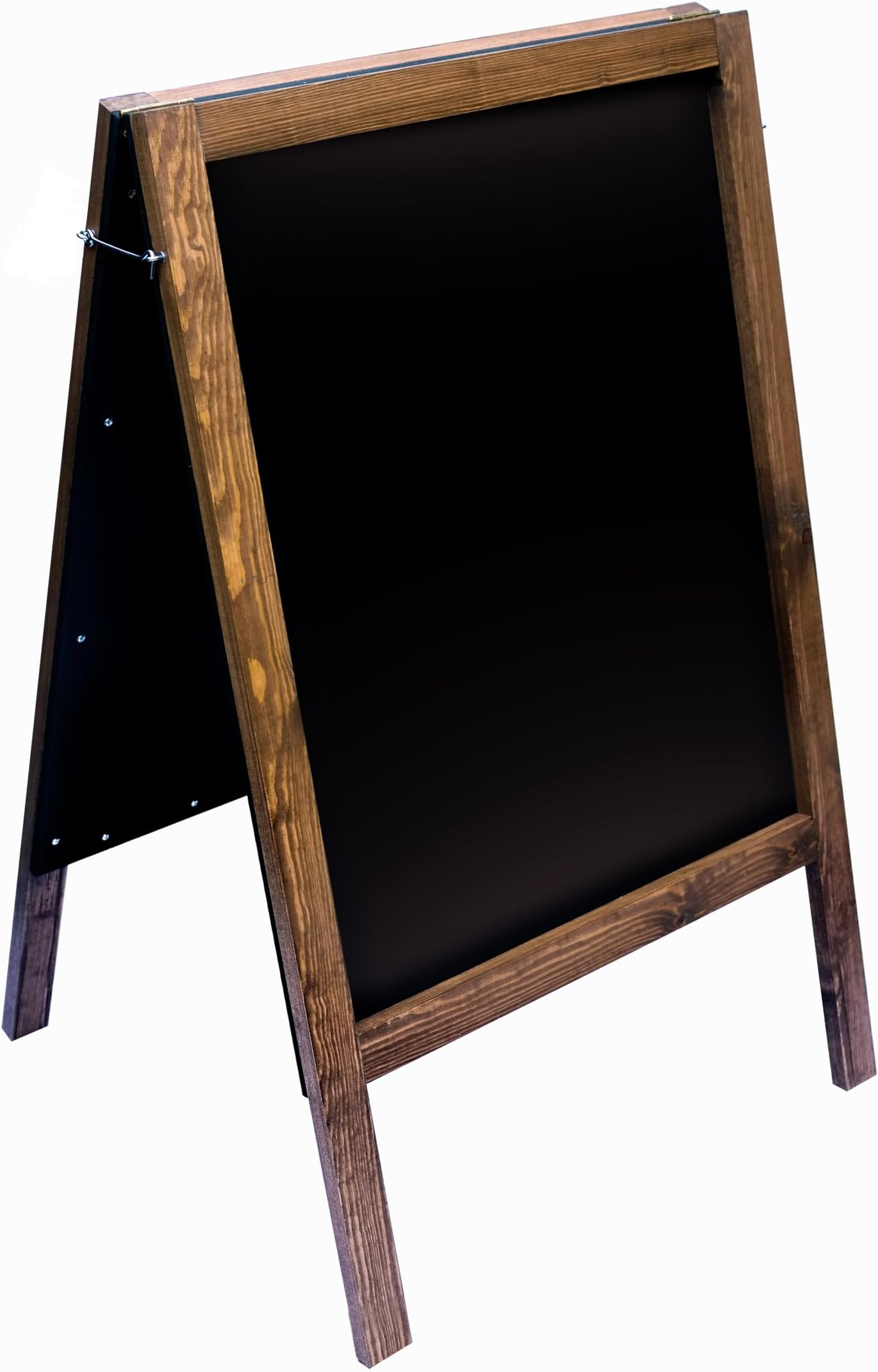 Large Heavy Duty Medium Oak A Frame Chalkboard/Blackboard. Fitted with Tough Melamine™ Hard Plastic, Non Porous Panels - Easy to Clean. 1000 x 610 for Chalk Markers and Chalk. Double Sided Sign.