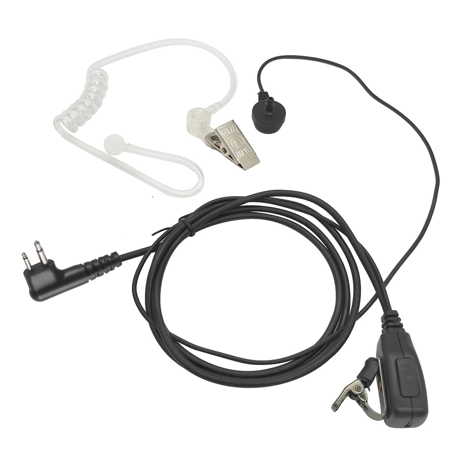 2-pinowy 2-drożny radiowy zestaw słuchawkowy PTT mikrofon do Motorola Walkie Talkie R2 CLS1110 CP100D CP200 CP185 BPR40 BPR40D DTR700 RDU4100 RDU4160D RMU2040 RMU2080D CLS CP2222 00D CLS; 1410