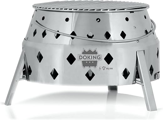 BBQ-Toro Doking Edelstahl Camping Grill – Doppeltwandig