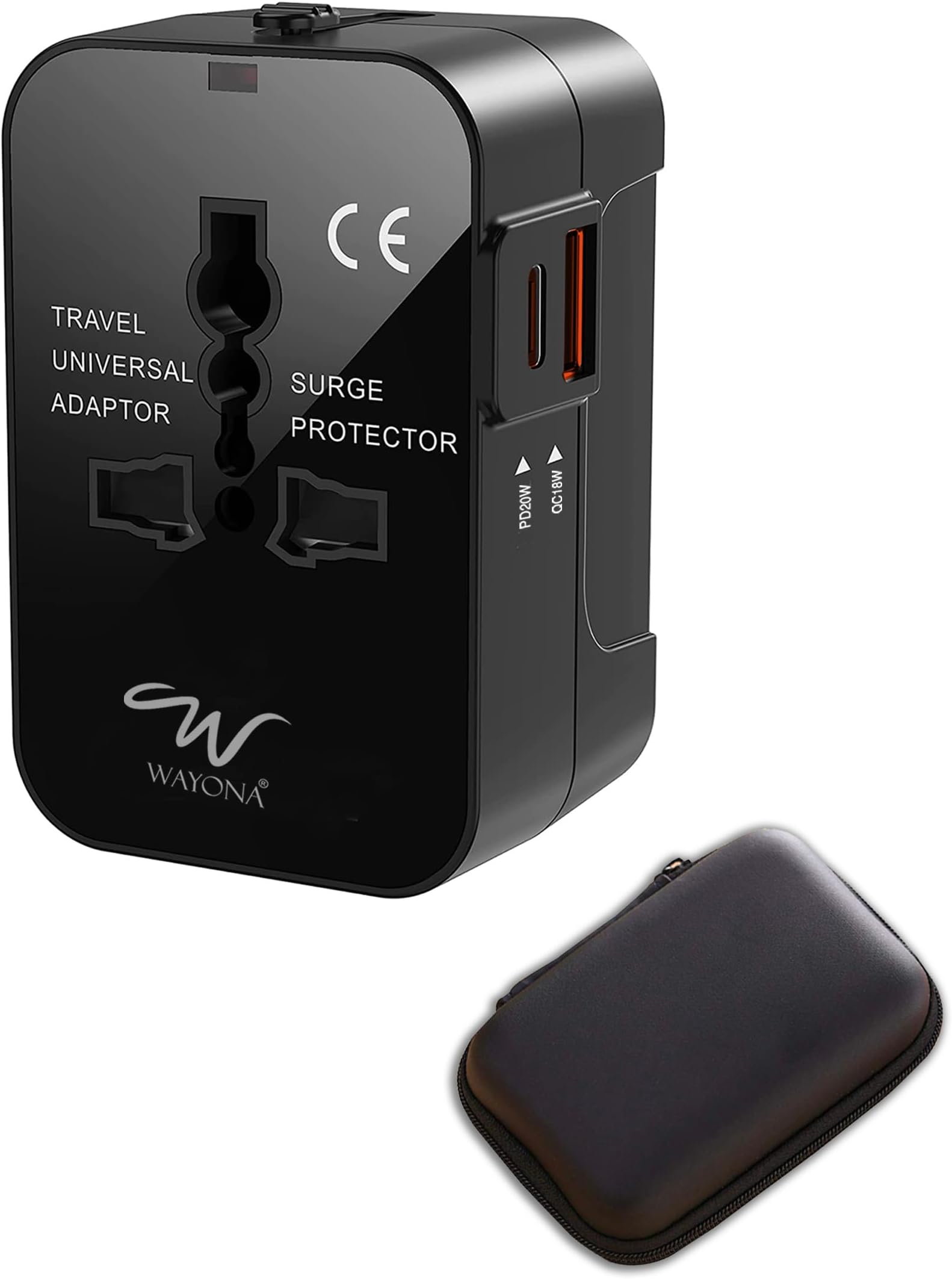 Adattatore Da Viaggio Europeo 2 Pin Con Doppia USB (Europasonic) Per Elettrodomestici