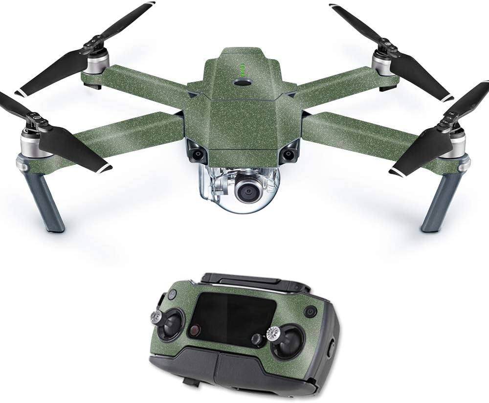 MightySkins Glossy Glitter Skin for DJI Mavic Pro Quadcopter Drone - Olive | Protective, Durable High-Gloss Glitter Finish | Easy to Apply, Remove, and Change Styles | Made in The USA