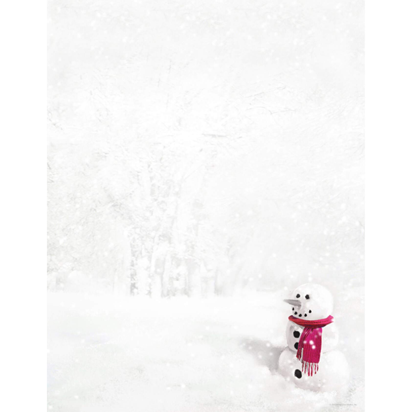 Decoración de mesa navideña con muñeco de nieve y bufanda roja papel decorativo de 80 piezas