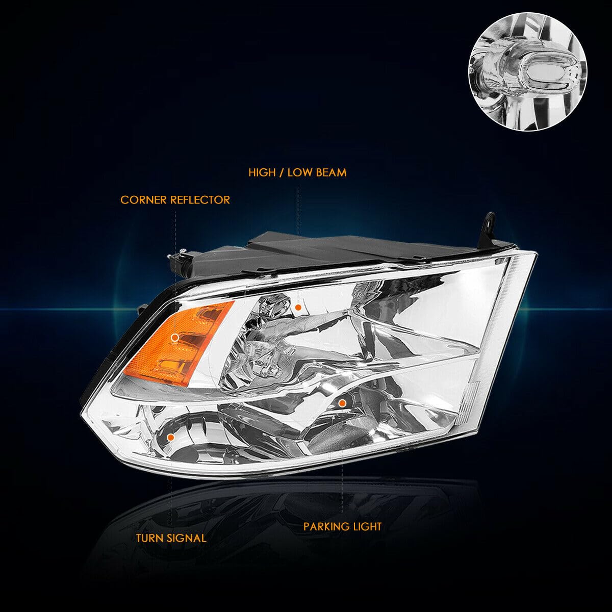 Amazon.com: AWPWAY 2pcs Headlight Style Front Left Right Side ABS 