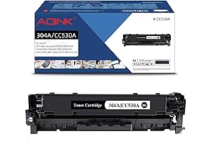 304A CC530A Black High Yield Toner Cartridge Replacement for HP Color Laserjet Printer CM2320NF