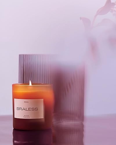 Vista 5 de SIDIA - Vela natural sin sujetador (bambú, ámbar, madera de guayaco) Belleza limpia de lujo + fragancia no tóxica (8 oz 8.47 oz)