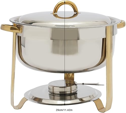 Miniatura 5 de Calentador de sopa de 14 cuartos de galón, calentador de sopa, suministros de catering, calentador de alimentos, juego de bufé de acero inoxidable