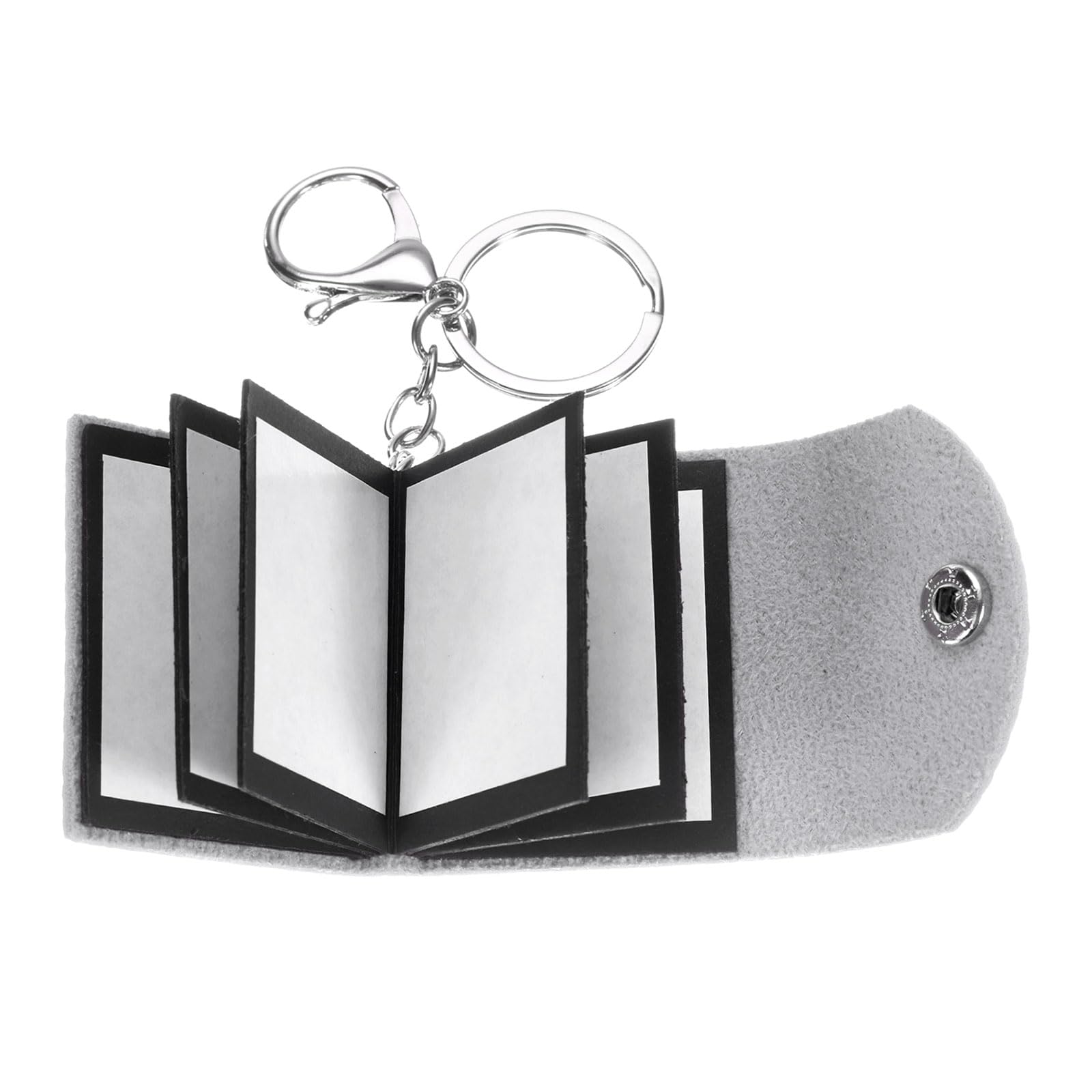 uxcell Custom Keychain with Pictures, Personalized Leather Photo Album
