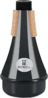 ROWELL Trompete mudo, ABS reto para trompete, leve para prática, acessórios de trompete para iniciantes. (Preto)