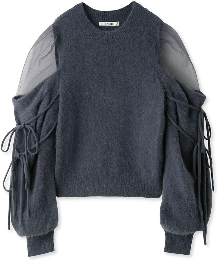 垂れ♡リボンNo.9☆デニム☆ハートのチャーム付き 垂れ♡リボンNo.9