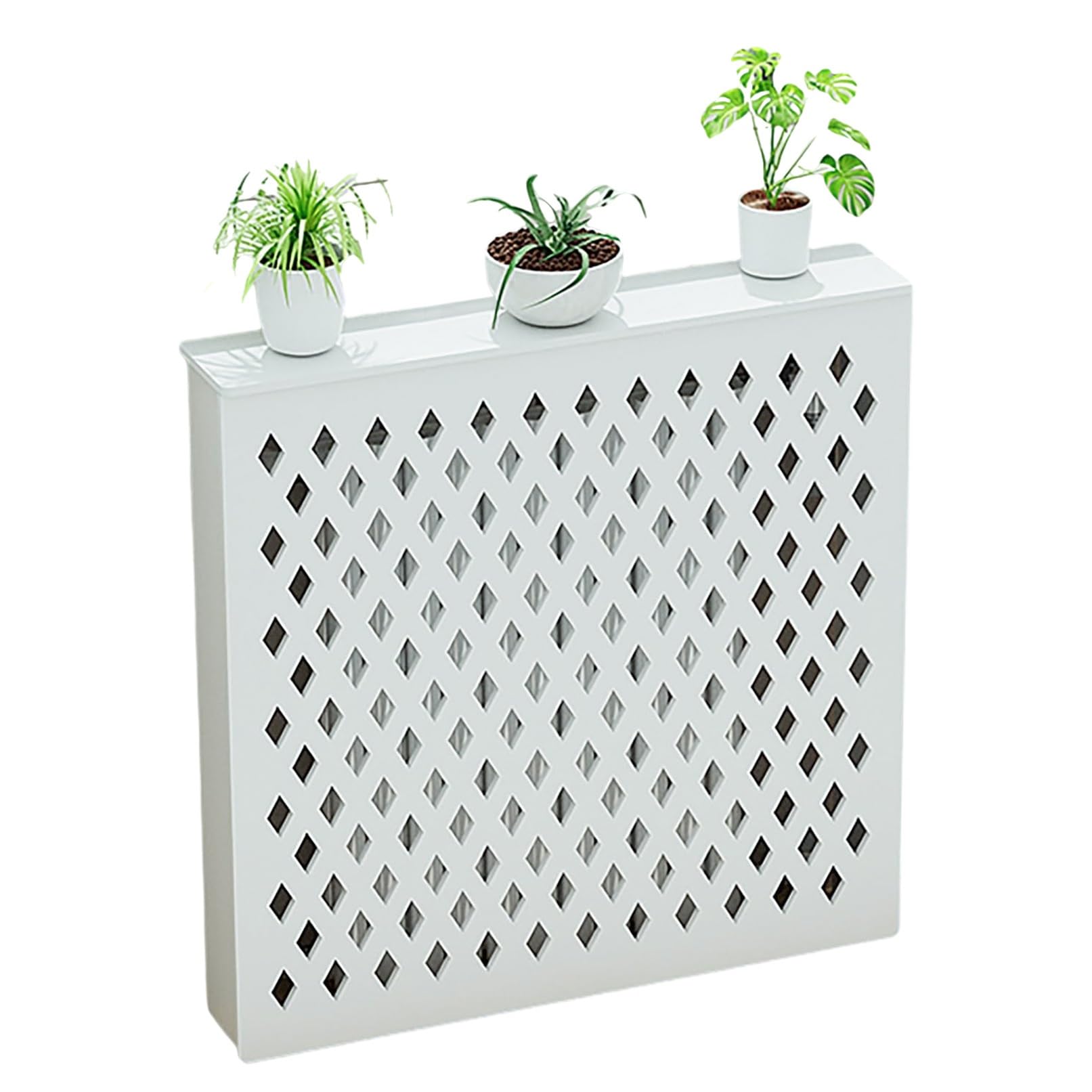 Cubierta para radiador con estante superior para ocultar válvula de tubo y cables
