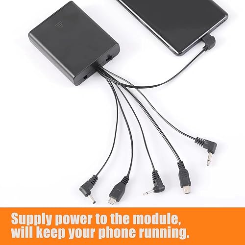 Miniatura 7 de Caja de fuente de alimentación externa con seis conectores tipo e interruptor de encendidoapagado para varios equipos de CC, como algunos tipos de