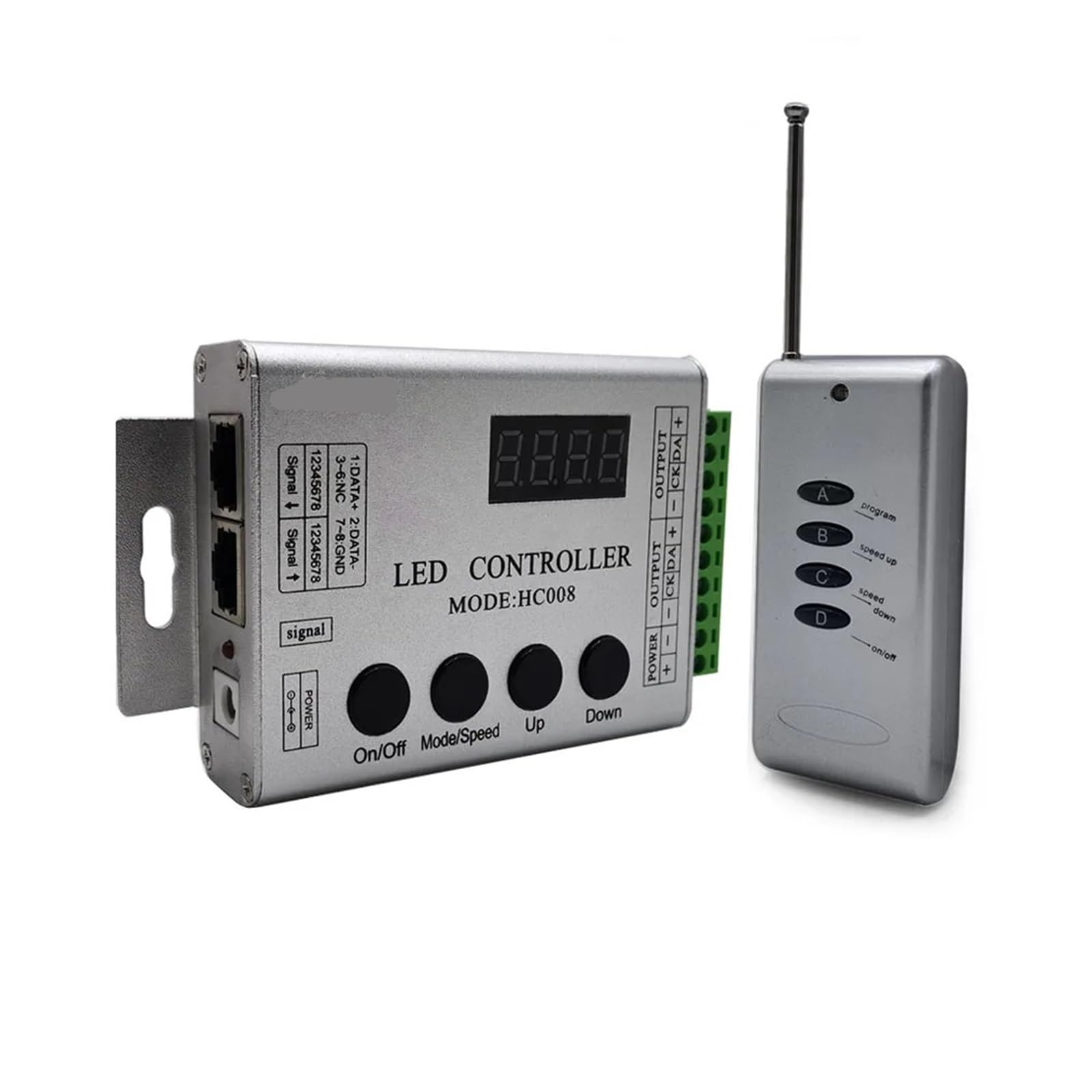 Contrôleur LED RVB HC008 programmable pour une gestion stable DC 5V-24V