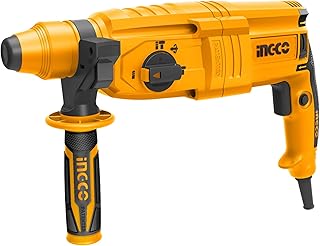 INGCO RGH9028 800W Rotary Hammer Drill 1200 RPM Speed 26mm Chuck Corded Electric Drilling for Home Brick Metal Chiselling Masonry