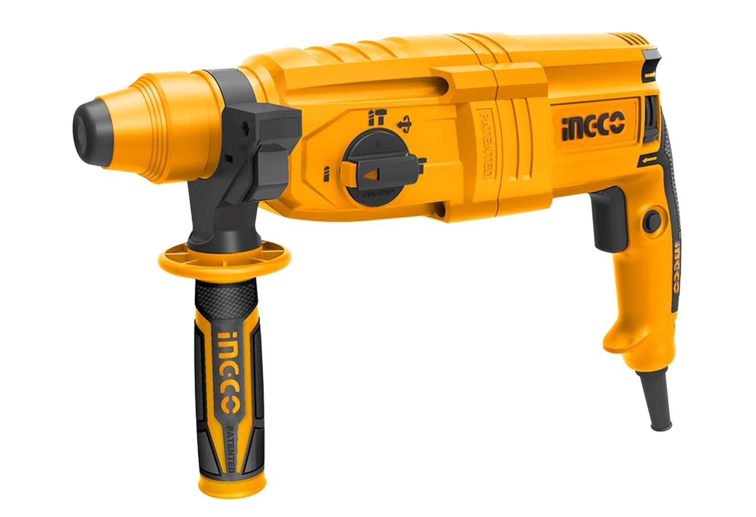 INGCO RGH9028 800W Rotary Hammer Drill 1200 RPM Speed 26mm Chuck Corded Electric Drilling for Home Brick Metal Chiselling ...