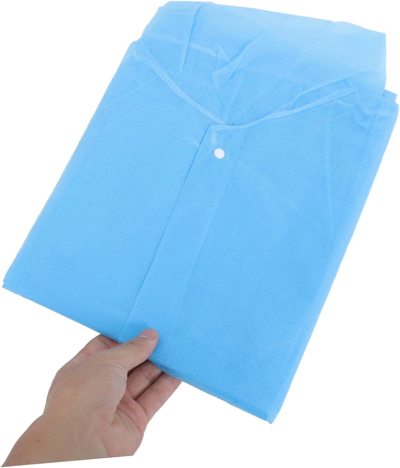 Cabilock 10pcs Disposable Lab Coats for Adults Non-woven Protective Suits Buttoned Breathable Workwear 3xl Bulk Pack