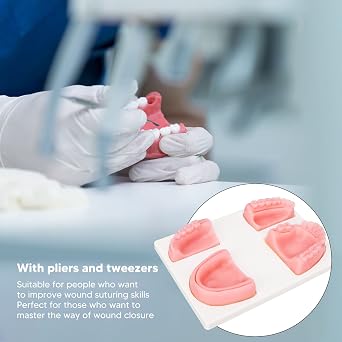 TeamSky Dental Suture Training Kit Dental Suture Practice Kit for Gum Cutting & Gingival Suturing, Best Dental Suture Practice Pads for Dental School Students