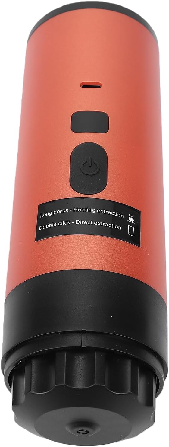 VINGVO Portable Capsule Coffee Machine Self Heating, Travel Handheld Coffee Maker for Outdoor Home Use, Stainless Steel 120ml Cup Capacity