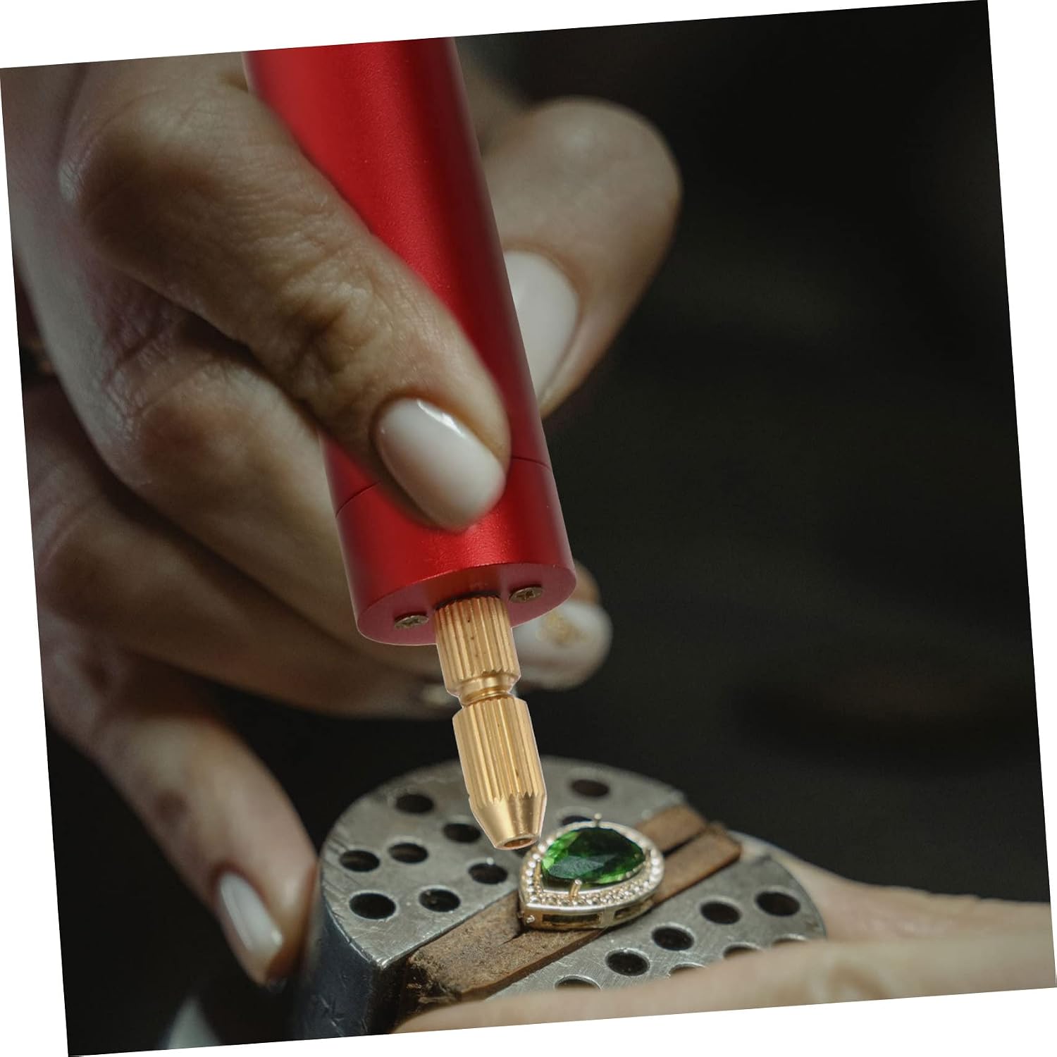 USB Engraving Pen for Metal and Ceramic DIY Use Red Mini Tool