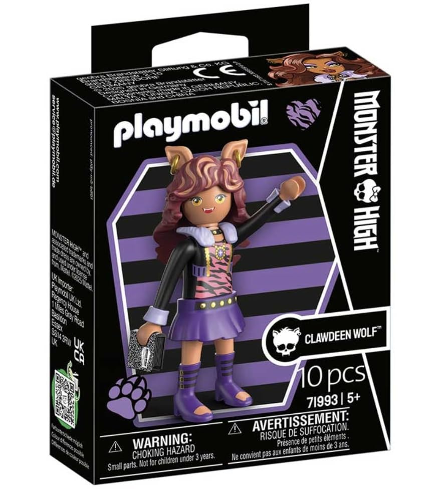 Playmobil, Monster High, Clawdeen Wolf, Play figure set for Halloween and imaginative monster stories