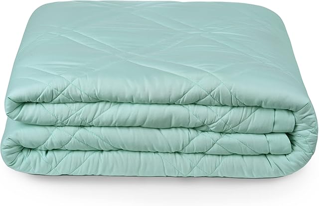 Kudd.ly Mist Cooling Weighted Blanket for adults, kids - HydraCool material heavy cooling blanket single 4.7kg - 48x78 (Light Green)