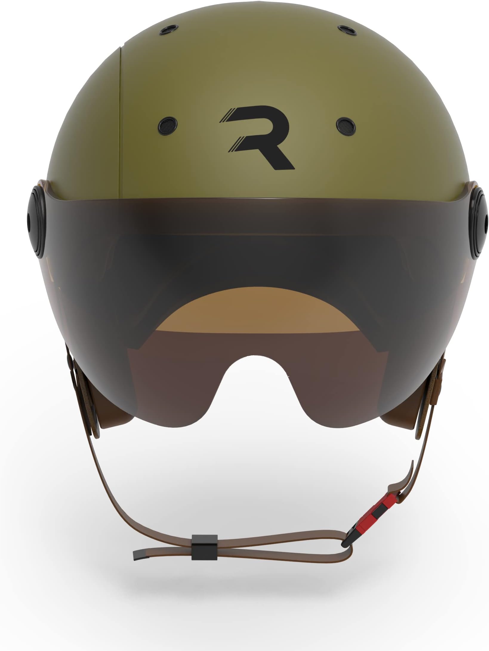 REVOEKARM, Bicycle Helmet, Scooter and Roller Unisex-Adult, Mat Khaki, S