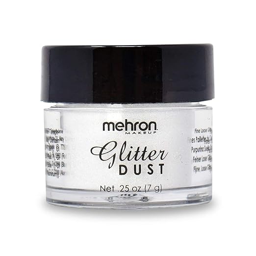Mehron Makeup Paradise Glitter FX | Professional Cosmetic for Makeup & Art | Vibrant & Shimmering Loose Glitter .25 oz (7 g) (Opalescent White)