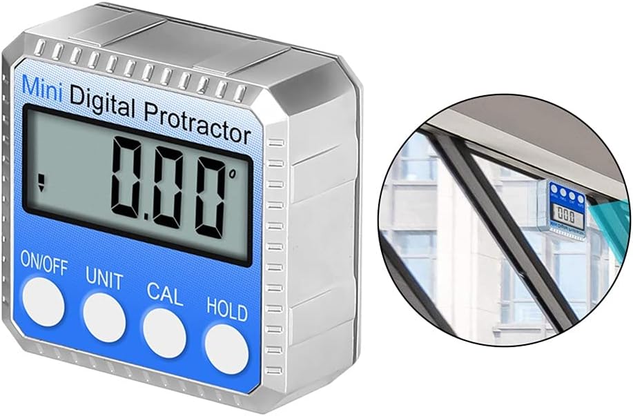 360° Mini Digital Protractor Angle Gauge High Precision Electronic Goniometer Inclinometer Level Angle Finder Measurement Box Protractor