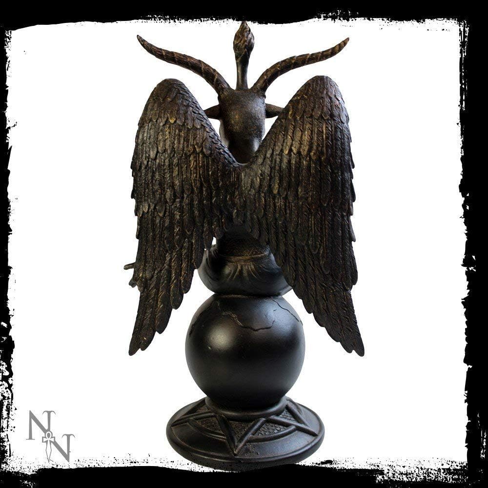 Pacific Giftware Baphomet Horned Sabbatic Goat Solve et Coagula Statue 10 Inch Tall