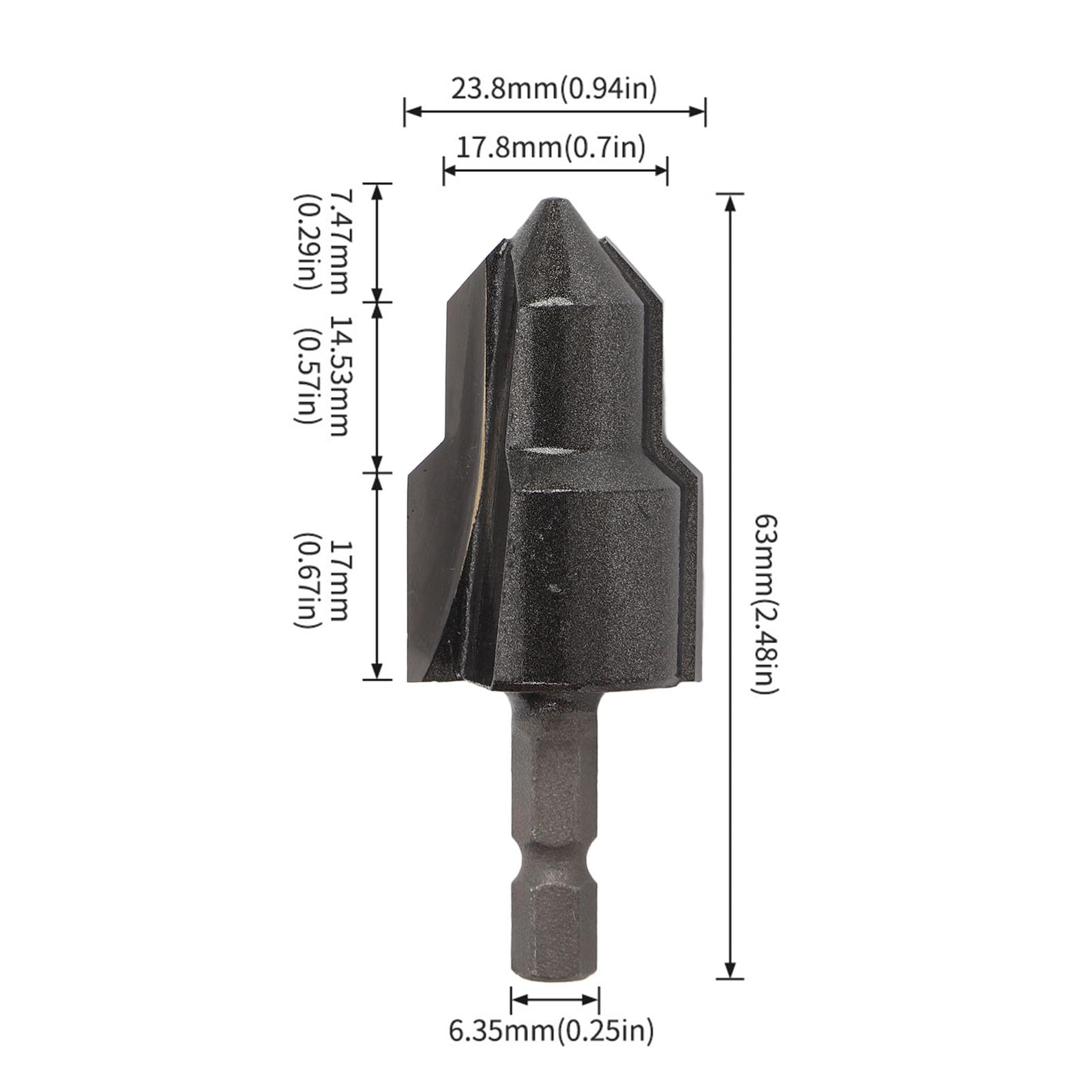 Diamètre de Foret de Chanfreinage de Foret de Conduite d'eau pour Tuyau de Jardin, Diamètre de Lame de Réparation en Alliage Alliage d'acier au Tungstène pour Conduite d'eau