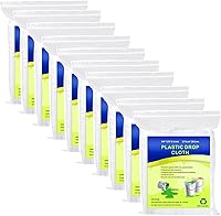 Cedolio 10-Pack 9x12 ft Plastic Drop Cloths for Painting - Waterproof Tear-Resistant Dust-Proof Furniture Tarps