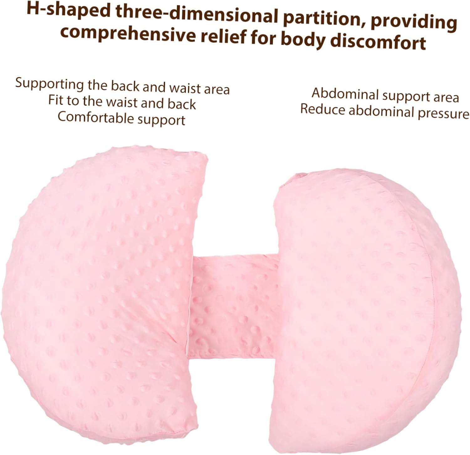 Multi-Functional Cooling Pregnancy Waist Pillow for Side Sleeping Maternity Support Cushion Soft Fabric for Expecting Mothers and Breastfeeding