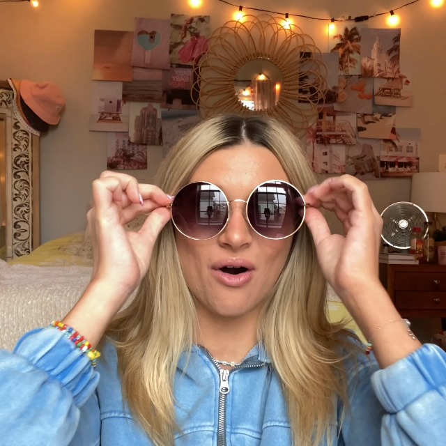 SA106 Classic Oversize Joplin Style Hippie Round Circle Lens  display picture 2