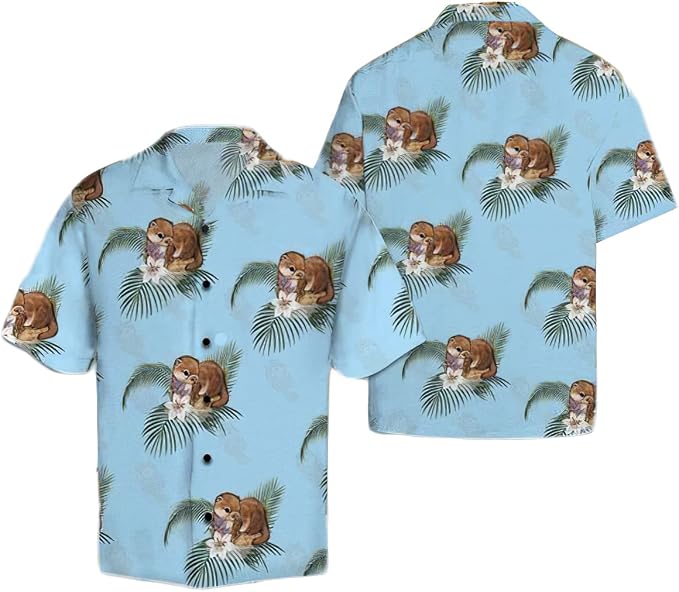 Otter Tropical Blue Christmas Hawaiian 