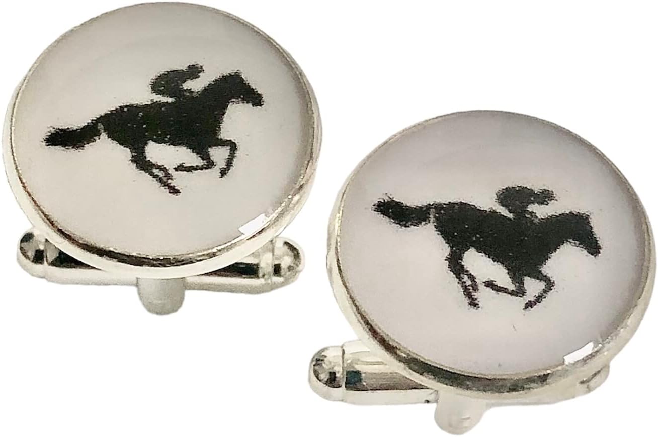 Horse Riding Cufflinks, Horse Cufflinks, Horse Racing Cufflinks, Sport Cufflinks, Silver cufflinks,