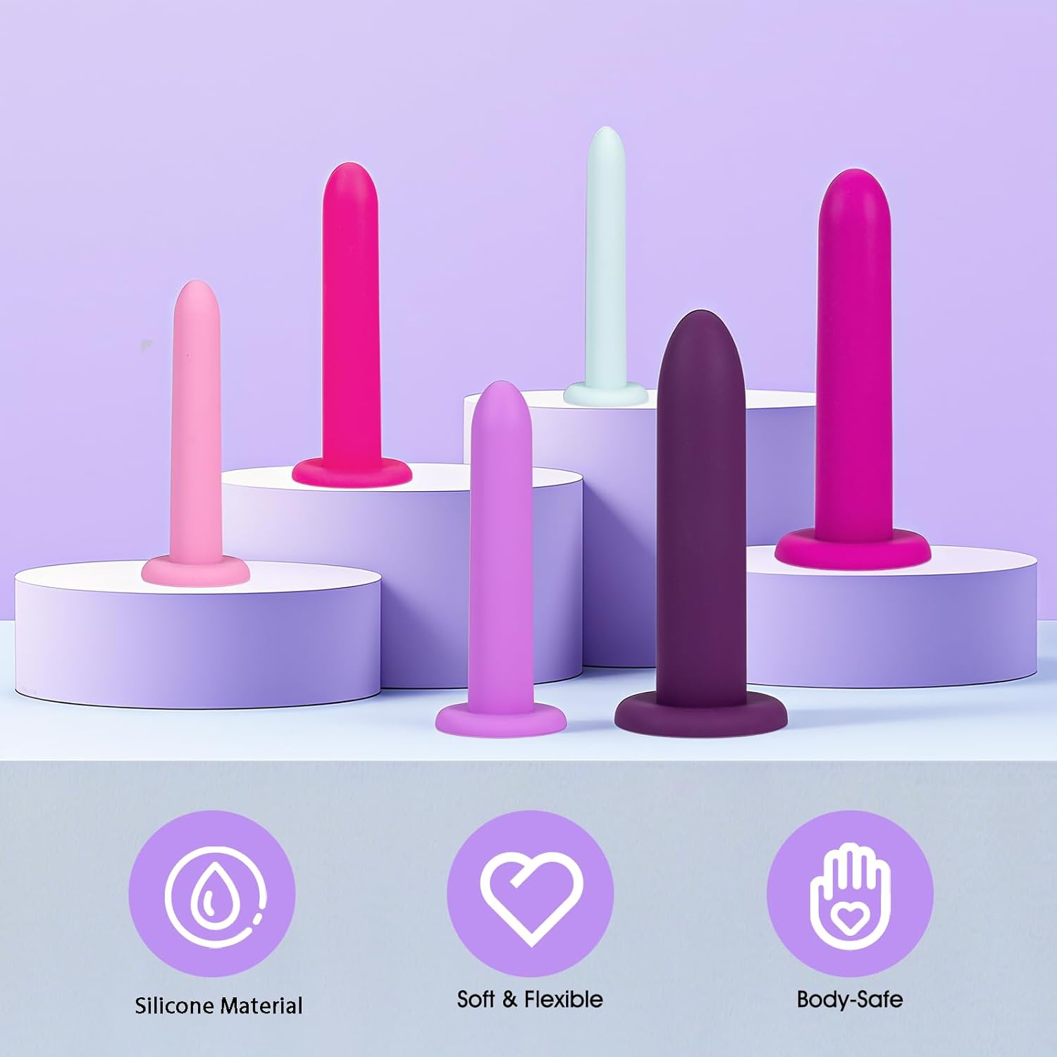 Comfort Silicone Pelvic Floor Trainer Kit (Complete 6 Piece System)