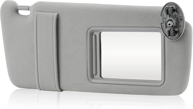 Gray Passenger Right Side Sun Visor Replacement Compatible with 2007 2008 2009 2010 2011 Toyota Camry Without Sunroof Replace 74310-06750-E0