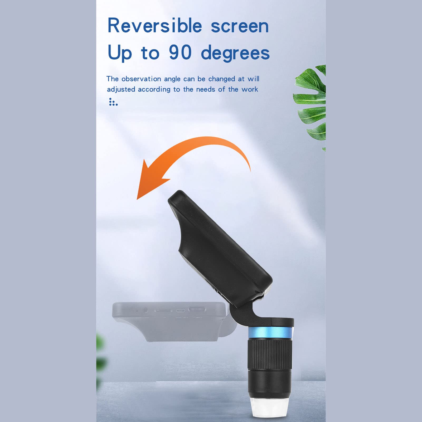 Microscopio USB schermo da 5 pollici dotato di controllo tramite app WiFi Zoom 1000X Illuminazione a 8 LED per sistemi iOS/Android/PC per l'ispezione di circuiti
