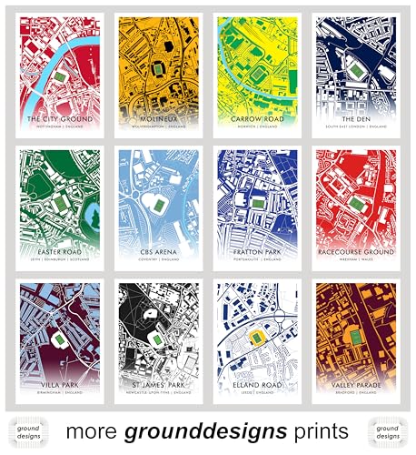 GroundDesigns Carte du stade de Paris Saint-Germain - Sans cadre - Format A3 - PSG – vue 4