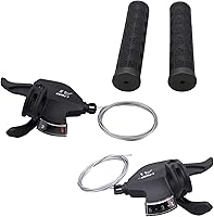 WEEROCK 3x6 18-Speed Thumb Shifter Levers for MTB Mountain Bike - Gear Window, Cables & Grips